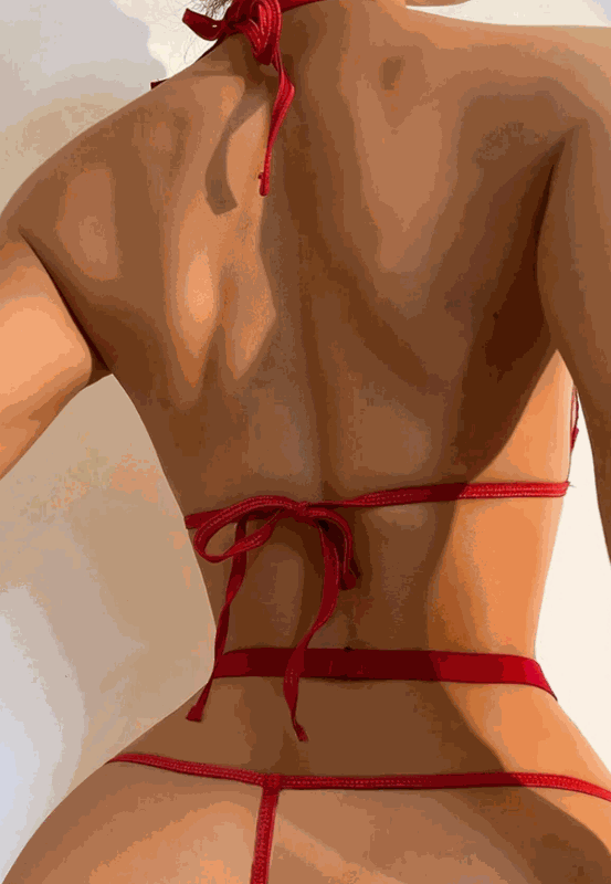 Fantazi Kadın Kırmızı Dantelli Şık Seksi Gecelik BC9241