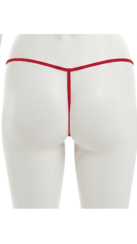 Kırmızı Özel Bölgesi Açık Kadın String BC0057