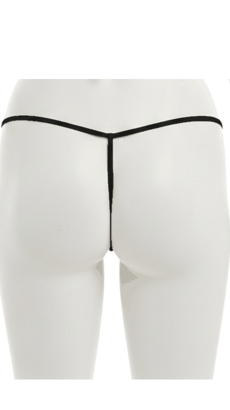 Siyah Özel Bölgesi Açık Kadın String BC0056
