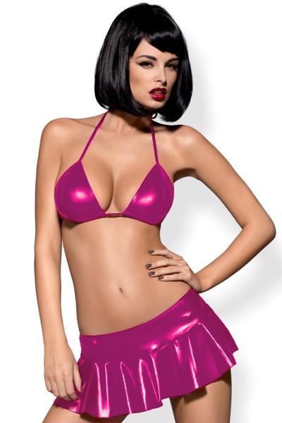 Fantezi Pembe Mini Etekli Seksi SütyenTakım Seksi İç Giyim BC9094
