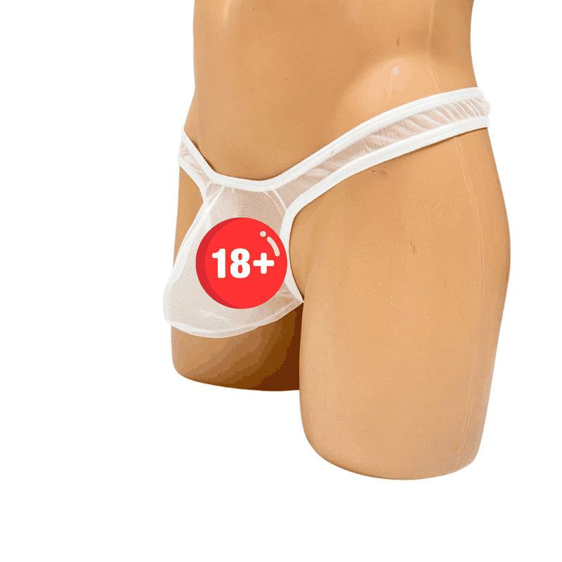 Tegan Fantezi Seksi Beyaz Transparan Erkek İç Çamaşırı TG274584