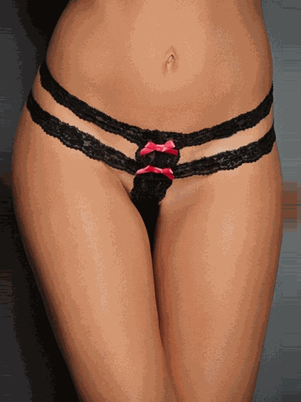Tegan Fantezi Dantelli Fiyonklu String-tanga TG271280