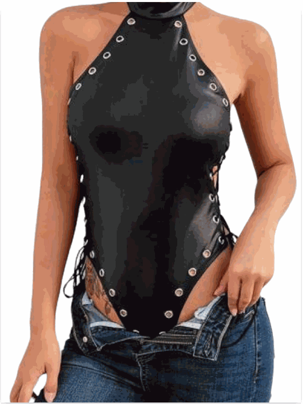 Tegan Fantezi Yanları Kuş Gözlü Yandan Bağlamalı Seksi Babydol TG275426