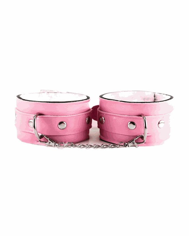 Tegan Fantezi Deri Seksi Pembe Kedi Maske Kelepçe Kırbaç Seti ( 3'lü set) TG275368