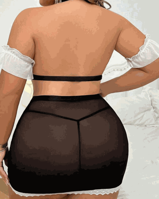 Tegan Fantazi Seksi Halkalı Dantelli Babydol Gecelik TG279235