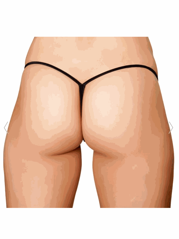 Tegan Fantezi Siyah Lame String Tanga TG271288