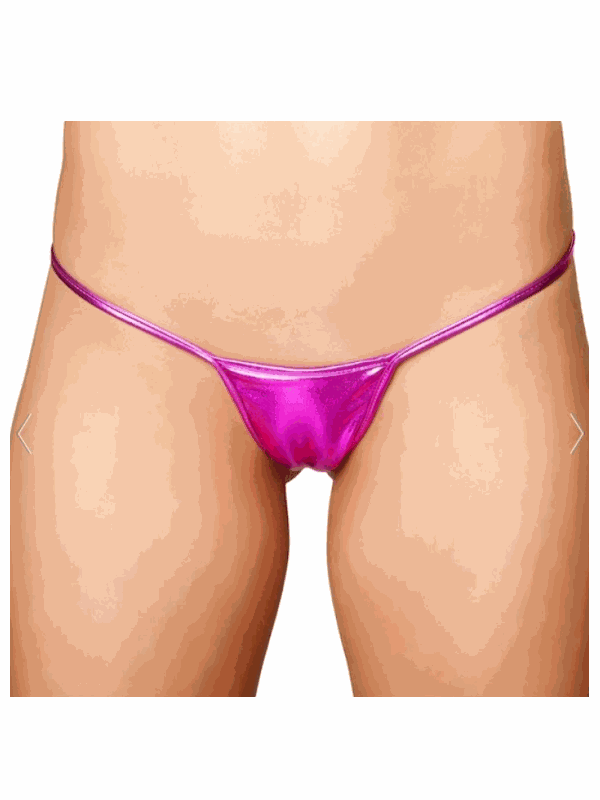 Tegan Büyük Beden Fantazi Pembe Lame Stirng - Tanga TG271287-B